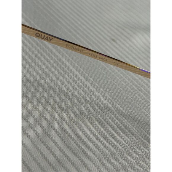 Quay Big Time Gold Frame Polarized Smoke Lens Sunglasses main image 4